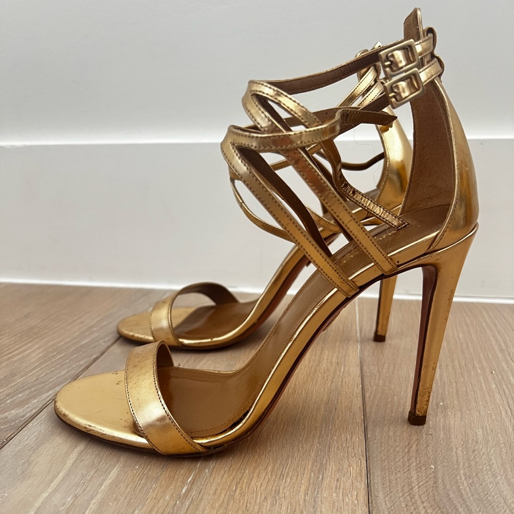 Gold Aquazzura Heels